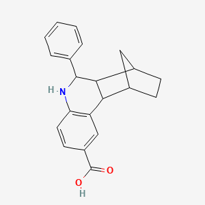 molecular formula C21H21NO2 B2379791 5,6,6a,7,8,9,10,10a-Octahydro-6-phenyl-7,10-methanophenanthridine-2-carboxylic acid CAS No. 474376-65-3