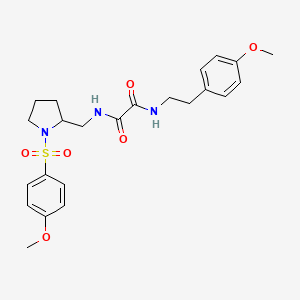 B2379792 N1-(4-methoxyphenethyl)-N2-((1-((4-methoxyphenyl)sulfonyl)pyrrolidin-2-yl)methyl)oxalamide CAS No. 896290-48-5