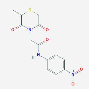 2-(2-methyl-3,5-dioxothiomorpholin-4-yl)-N-(4-nitrophenyl)acetamide
