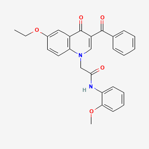 2-(3-benzoyl-6-ethoxy-4-oxoquinolin-1(4H)-yl)-N-(2-methoxyphenyl)acetamide