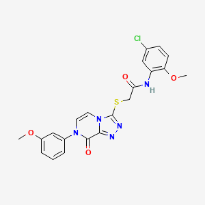N-(5-chloro-2-methoxyphenyl)-2-[[7-(3-methoxyphenyl)-8-oxo-[1,2,4]triazolo[4,3-a]pyrazin-3-yl]sulfanyl]acetamide