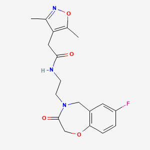 2-(3,5-dimethylisoxazol-4-yl)-N-(2-(7-fluoro-3-oxo-2,3-dihydrobenzo[f][1,4]oxazepin-4(5H)-yl)ethyl)acetamide