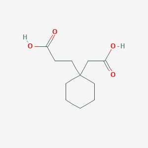 molecular formula C11H18O4 B2379813 3-[1-(Carboxymethyl)cyclohexyl]propanoic acid CAS No. 20127-08-6