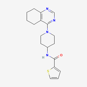 molecular formula C18H22N4OS B2379825 N-(1-(5,6,7,8-四氢喹唑啉-4-基)哌啶-4-基)噻吩-2-甲酰胺 CAS No. 1904015-60-6
