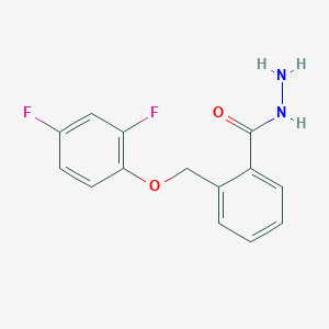 molecular formula C14H12F2N2O2 B2379827 2-[(2,4-二氟苯氧基)甲基]苯甲酰肼 CAS No. 832739-44-3