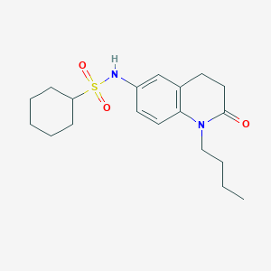 molecular formula C19H28N2O3S B2379828 N-(1-butyl-2-oxo-1,2,3,4-tetrahydroquinolin-6-yl)cyclohexanesulfonamide CAS No. 941955-19-7