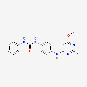molecular formula C19H19N5O2 B2379839 1-(4-((6-甲氧基-2-甲基嘧啶-4-基)氨基)苯基)-3-苯基脲 CAS No. 946273-23-0
