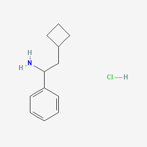 molecular formula C12H18ClN B2379844 2-Cyclobutyl-1-phenylethanamine hydrochloride CAS No. 2197062-46-5