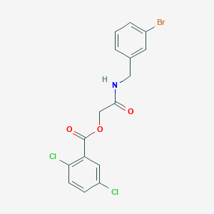 molecular formula C16H12BrCl2NO3 B2379845 2-((3-Bromobenzyl)amino)-2-oxoethyl 2,5-dichlorobenzoate CAS No. 1794930-97-4