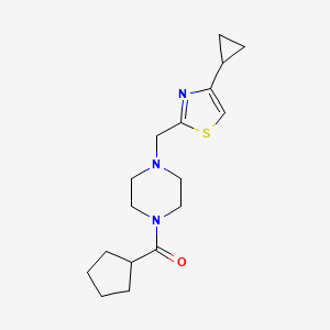 Cyclopentyl(4-((4-cyclopropylthiazol-2-yl)methyl)piperazin-1-yl)methanone