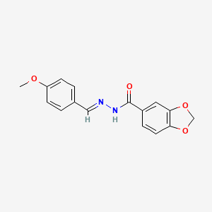 N-[(E)-(4-methoxyphenyl)methylideneamino]-1,3-benzodioxole-5-carboxamide