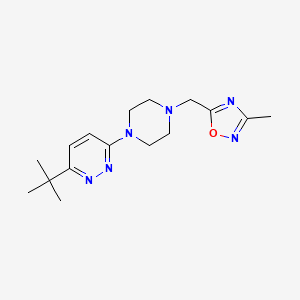 5-[[4-(6-Tert-butylpyridazin-3-yl)piperazin-1-yl]methyl]-3-methyl-1,2,4-oxadiazole