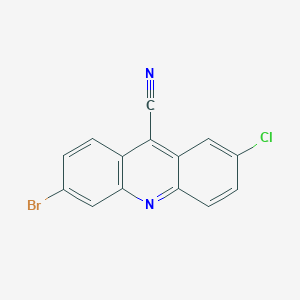 2-Chloro-6-bromoacridine-9-carbonitrile