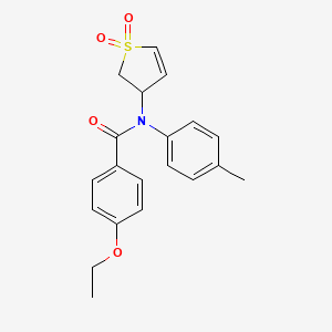 molecular formula C20H21NO4S B2379882 N-(1,1-dioxido-2,3-dihydrothiophen-3-yl)-4-ethoxy-N-(p-tolyl)benzamide CAS No. 852438-34-7