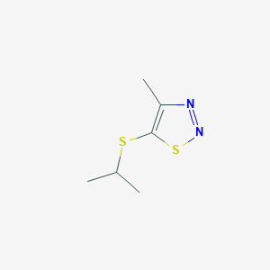 molecular formula C6H10N2S2 B2379886 5-(Isopropylsulfanyl)-4-methyl-1,2,3-thiadiazole CAS No. 205131-46-0