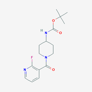 molecular formula C16H22FN3O3 B2379890 tert-butyl N-[1-(2-fluoropyridine-3-carbonyl)piperidin-4-yl]carbamate CAS No. 1808739-36-7