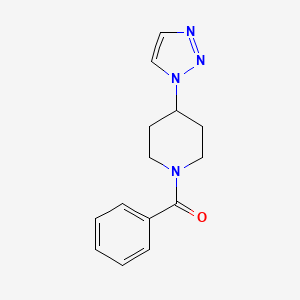 molecular formula C14H16N4O B2379892 (4-(1H-1,2,3-triazol-1-yl)piperidin-1-yl)(phenyl)methanone CAS No. 1788558-10-0