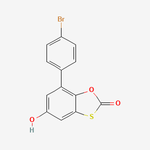 molecular formula C13H7BrO3S B2379900 7-(4-Bromophenyl)-5-hydroxy-1,3-benzoxathiol-2-one CAS No. 327078-63-7