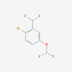 molecular formula C8H5BrF4O B2379905 1-Bromo-4-(difluoromethoxy)-2-(difluoromethyl)benzene CAS No. 2248350-47-0