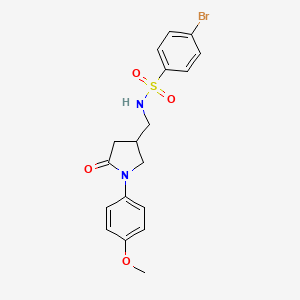 molecular formula C18H19BrN2O4S B2379914 4-bromo-N-((1-(4-methoxyphenyl)-5-oxopyrrolidin-3-yl)methyl)benzenesulfonamide CAS No. 954604-70-7
