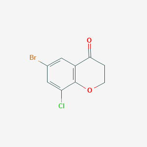 molecular formula C9H6BrClO2 B2379919 6-bromo-8-chloro-3,4-dihydro-2H-1-benzopyran-4-one CAS No. 81258-18-6