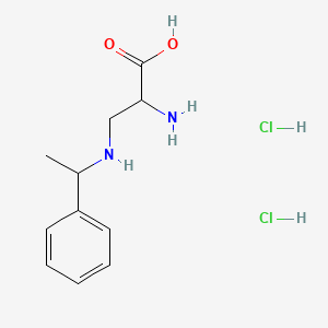molecular formula C11H18Cl2N2O2 B2379928 2-Amino-3-[(1-phenylethyl)amino]propanoic acid dihydrochloride CAS No. 1955498-53-9