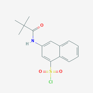 molecular formula C15H16ClNO3S B2379936 3-(2,2-Dimethylpropanoylamino)naphthalene-1-sulfonyl chloride CAS No. 2260937-33-3