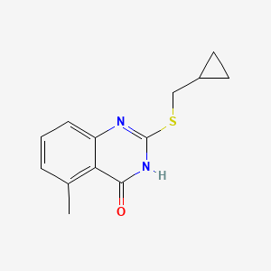 molecular formula C13H14N2OS B2379942 2-((cyclopropylmethyl)thio)-5-methylquinazolin-4(3H)-one CAS No. 2310101-72-3