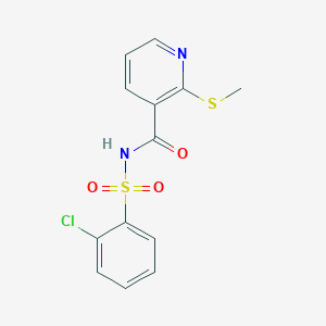 N-(2-chlorobenzenesulfonyl)-2-(methylsulfanyl)pyridine-3-carboxamide