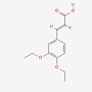 molecular formula C13H16O4 B2379965 (2E)-3-(3,4-diethoxyphenyl)prop-2-enoic acid CAS No. 137013-00-4; 212331-49-2