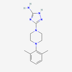 molecular formula C14H20N6 B2379969 5-[4-(2,6-二甲苯基)哌嗪]-1H-1,2,4-三唑-3-胺 CAS No. 339021-23-7