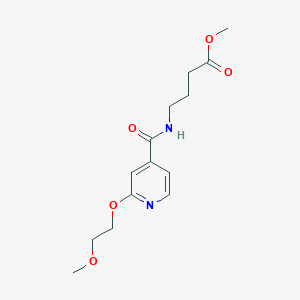 molecular formula C14H20N2O5 B2379976 Methyl 4-(2-(2-methoxyethoxy)isonicotinamido)butanoate CAS No. 2034361-39-0