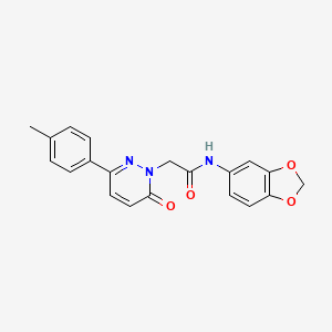 molecular formula C20H17N3O4 B2379978 N-(1,3-苯并二氧杂环-5-基)-2-[3-(4-甲基苯基)-6-氧代嘧啶-1-基]乙酰胺 CAS No. 899990-16-0