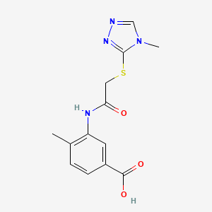 4-methyl-3-{2-[(4-methyl-4H-1,2,4-triazol-3-yl)sulfanyl]acetamido}benzoic acid