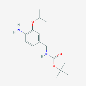 Tert-butyl N-[(4-amino-3-propan-2-yloxyphenyl)methyl]carbamate