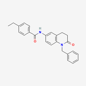 molecular formula C25H24N2O2 B2379988 N-(1-benzyl-2-oxo-1,2,3,4-tetrahydroquinolin-6-yl)-4-ethylbenzamide CAS No. 946220-72-0
