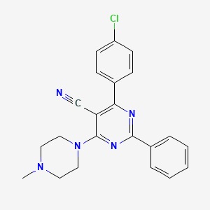 4-(4-Chlorophenyl)-6-(4-methylpiperazino)-2-phenyl-5-pyrimidinecarbonitrile