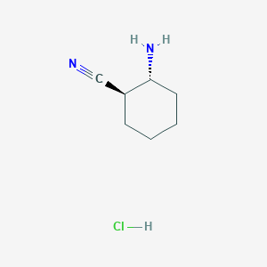 molecular formula C7H13ClN2 B2379993 trans-2-Aminocyclohexanecarbonitrile hydrochloride salt CAS No. 2580097-61-4