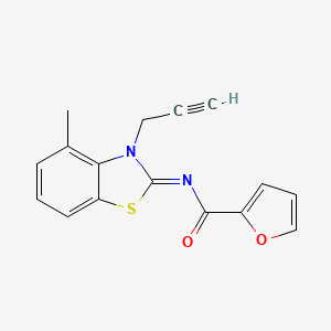 molecular formula C16H12N2O2S B2379994 N-(4-methyl-3-prop-2-ynyl-1,3-benzothiazol-2-ylidene)furan-2-carboxamide CAS No. 868377-67-7