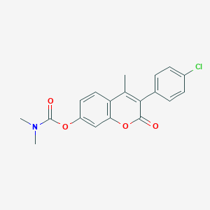 molecular formula C19H16ClNO4 B2379999 3-(4-氯苯基)-4-甲基-2-氧代-2H-色烯-7-基二甲基氨基甲酸酯 CAS No. 869080-48-8