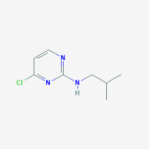 molecular formula C8H12ClN3 B2380023 2-嘧啶胺, 4-氯-N-(2-甲基丙基)- CAS No. 1201176-18-2
