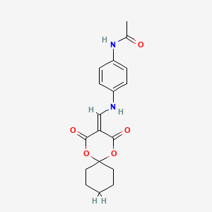 molecular formula C18H20N2O5 B2380034 N-(4-{[(2,4-dioxo-1,5-dioxaspiro[5.5]undec-3-ylidene)methyl]amino}phenyl)acetamide CAS No. 370844-33-0