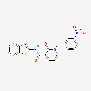 molecular formula C21H16N4O4S B2380041 N-(4-甲基苯并[d]噻唑-2-基)-1-(3-硝基苄基)-2-氧代-1,2-二氢吡啶-3-甲酰胺 CAS No. 942008-67-5