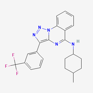 molecular formula C23H22F3N5 B2380044 N-(4-methylcyclohexyl)-3-[3-(trifluoromethyl)phenyl]-[1,2,3]triazolo[1,5-a]quinazolin-5-amine CAS No. 902581-19-5