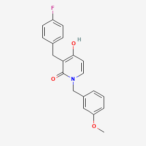 molecular formula C20H18FNO3 B2380046 3-(4-fluorobenzyl)-4-hydroxy-1-(3-methoxybenzyl)-2(1H)-pyridinone CAS No. 478247-86-8