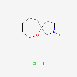 molecular formula C9H18ClNO B2380053 6-Oxa-2-azaspiro[4.6]undecane;hydrochloride CAS No. 2402838-80-4