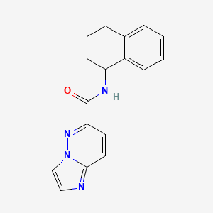 molecular formula C17H16N4O B2380062 N-(1,2,3,4-tetrahydronaphthalen-1-yl)imidazo[1,2-b]pyridazine-6-carboxamide CAS No. 2415490-08-1