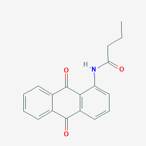 molecular formula C18H15NO3 B2380067 N-(9,10-Dioxo-9,10-dihydro-1-anthracenyl)butanamide CAS No. 90466-58-3