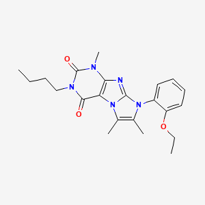 molecular formula C22H27N5O3 B2380075 2-Butyl-6-(2-ethoxyphenyl)-4,7,8-trimethylpurino[7,8-a]imidazole-1,3-dione CAS No. 899987-88-3