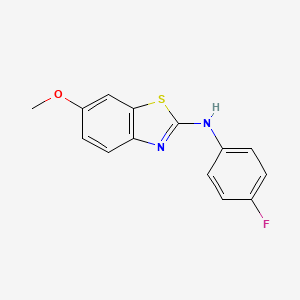 molecular formula C14H11FN2OS B2380076 N-(4-fluorophenyl)-6-methoxy-1,3-benzothiazol-2-amine CAS No. 862975-85-7